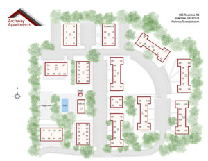 Archway Apartments site map